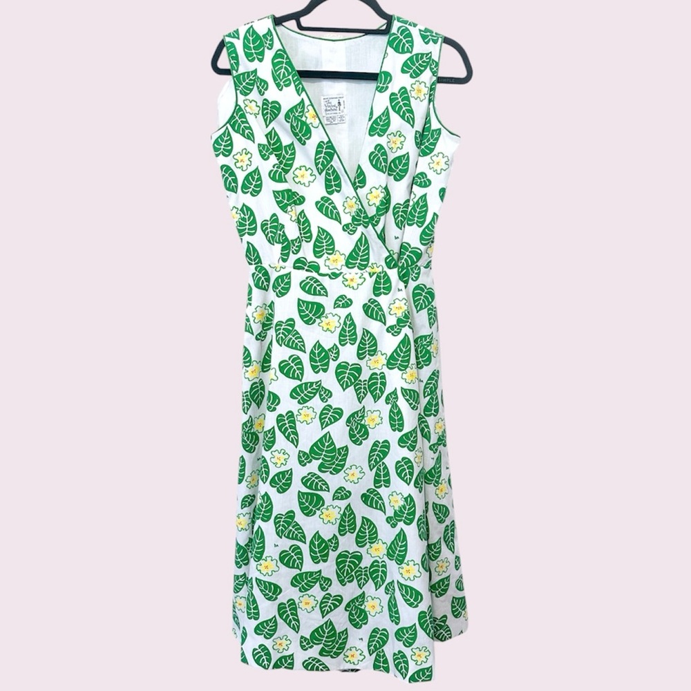 Vintage the vested gentress floral leaf wrap dress